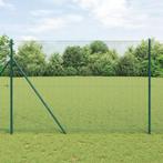 vidaXL Gelaste Draad Hek met 13 Posts Groen 1.5x25 m Staal, Verzenden, Nieuw, IJzer