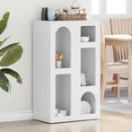 vidaXL Dressoir Hoogglans wit 59 x 35 x 100,5 cm Bewerkt, Huis en Inrichting, Kasten | Dressoirs, Verzenden, Nieuw, Overige houtsoorten