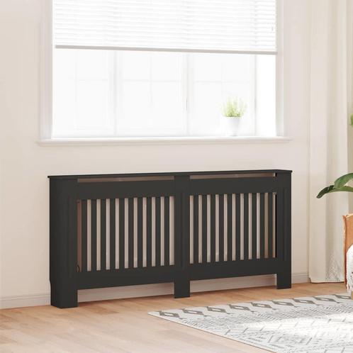 vidaXL Radiatorafdekking 2 pcs Zwart 172 x 19 x 81.5 cm, Doe-het-zelf en Verbouw, Verwarming en Radiatoren, Nieuw, Verzenden