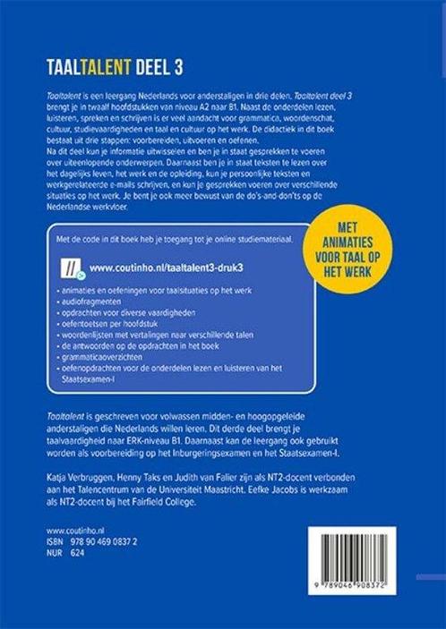 9789046908372 Taaltalent deel 3 | Tweedehands, Boeken, Schoolboeken, Zo goed als nieuw, Verzenden