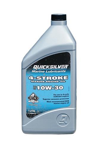-15% |10W30 - 1L fles 4-takt Quicksilver Motorolie, Watersport en Boten, Buiten- en Binnenboordmotoren, Verzenden