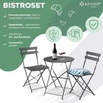 KESSER® Bistroset 2 Persoons - Tuinstoelen - Tuinset - Antra, Tuin en Terras, Tuinmeubel-accessoires, Verzenden, Nieuw