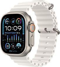 Apple Watch Ultra 2 49 mm titanium kast naturel op, Telecommunicatie, Overige Telecommunicatie, Zo goed als nieuw, Verzenden