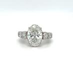 Ring - 14 karaat Witgoud Diamant (Lab-grown) - Diamant, Sieraden, Tassen en Uiterlijk, Ringen, Nieuw