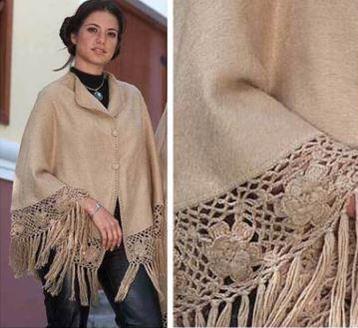 Peruvian alpaca wol poncho voor dames kopen, Alpacawol cape beschikbaar voor biedingen