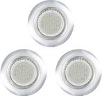 EGLO Peneto - Inbouwspotje - LED - 78mm. - Chroom - Set 3, Antiek en Kunst, Verzenden