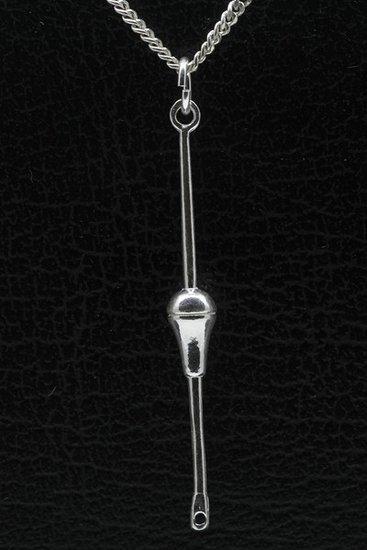 Zilveren Dobber ketting hanger - groot, Sieraden, Tassen en Uiterlijk, Kettinghangers, Verzenden