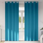 vidaXL Zwart-out Gordijnen met Ringen 2 pcs Turquoise 260 x, Verzenden, Nieuw