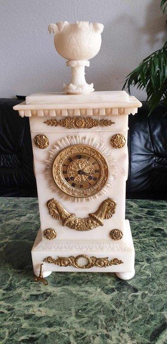 Pendule - Albast, Marmer, Messing - 1800-1850, Antiek en Kunst, Antiek | Klokken