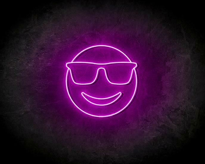 SUNGLASSES SMILEY neon sign - LED neon reclame bord, Zakelijke goederen, Overige Zakelijke goederen, Verzenden