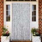 vidaXL Vliegengordijn 100x200 cm chenille wit en grijs, Huis en Inrichting, Stoffering | Gordijnen en Lamellen, Verzenden, Nieuw