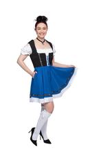 Dirndl zwart, blauw rokje Didi, Verzenden, Nieuw