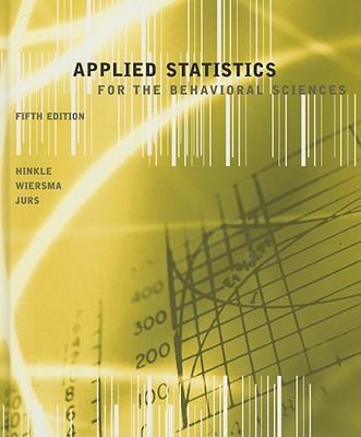 Applied Statistics for the Behavioral Sciences 9780618124053, Boeken, Wetenschap, Zo goed als nieuw, Verzenden