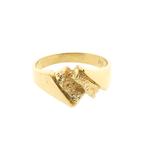 Gouden ring | Riitta Hakala (gematteerd, geelgoud, fantasie), Gebruikt, Overige kleuren, Ophalen of Verzenden, Kleiner dan 17