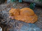 sculptuur, Tuinbeeld Liggende Vos - 29 cm - Gietijzer
