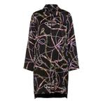 Ana Alcazar • zwarte satijnen jurk ketting motief • mt 34, Verzenden, Zwart, Nieuw, Boven de knie