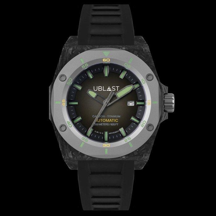 Ublast - Fusion Carbon & Titanium - UBFSN47GR - Automatic, Sieraden, Tassen en Uiterlijk, Horloges | Heren