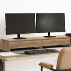 vidaXL Monitorstandaard met lades 100x27x15 cm hout, Verzenden, Nieuw