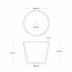 Opzet Wastafel  Circum Beton 38x31 cm ( 6 Kleuren), Doe-het-zelf en Verbouw, Sanitair, Ophalen of Verzenden, Nieuw