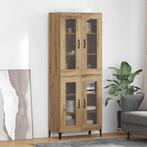 vidaXL Highboard Artisan Eiken 69,5 x 34 x 180 cm Bewerkt, Minder dan 50 cm, Verzenden, Nieuw, Minder dan 100 cm