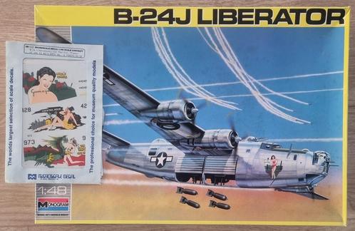 Monogram 5608 B-24J Liberator 1:48 + extra decals, Hobby en Vrije tijd, Modelbouw | Vliegtuigen en Helikopters, Verzenden