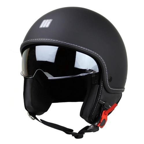 Motocubo beetle jethelm met vizier | mat zwart | ECE 22.06, Motoren, Kleding | Motorhelmen, Nieuw met kaartje, Verzenden