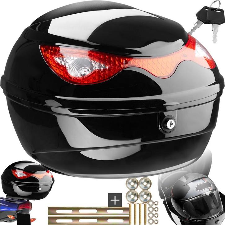 tectake® 22 Liter Motorkoffer - Bagagekoffer voor Scooter, M, Auto diversen, Auto-accessoires, Zo goed als nieuw, Verzenden