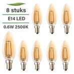 8x E14 LED lamp | Kaarslamp | 0.6 watt | 2500K warm wit, Huis en Inrichting, Nieuw, Sfeervol, Led-lamp, Minder dan 30 watt