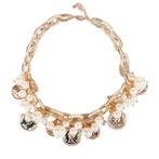 Ketting Dames Lola Casademunt Gouden Munten Parels, Nieuw
