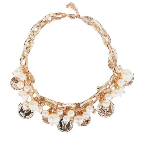 Ketting Dames Lola Casademunt Gouden Munten Parels, Sieraden, Tassen en Uiterlijk, Overige Accessoires