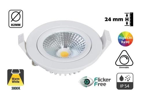 LED Inbouw spot | Dimbaar | IP44 | 3000K Warm Wit, Huis en Inrichting, Lampen | Spots, Led, Inbouw, Nieuw, Metaal of Aluminium