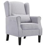 Fauteuil Lichtgrijs Stof: Elegant! | 40% Korting - OP=OP, Huis en Inrichting, Fauteuils, Ophalen of Verzenden, Nieuw, Minder dan 75 cm