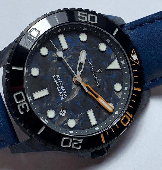 Tecnotempo - Automatic - Case & Dial Forged Carbon - Blue, Sieraden, Tassen en Uiterlijk, Horloges | Heren