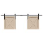 vidaXL Ophangset voor schuifdeur 152 cm koolstofstaal, Doe-het-zelf en Verbouw, Verzenden, Nieuw