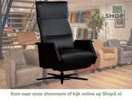 Leren relaxfauteuil Mojo - Massif Nero (zwart) - Large, Nieuw, Ophalen of Verzenden, 50 tot 75 cm, Industrieel, Modern