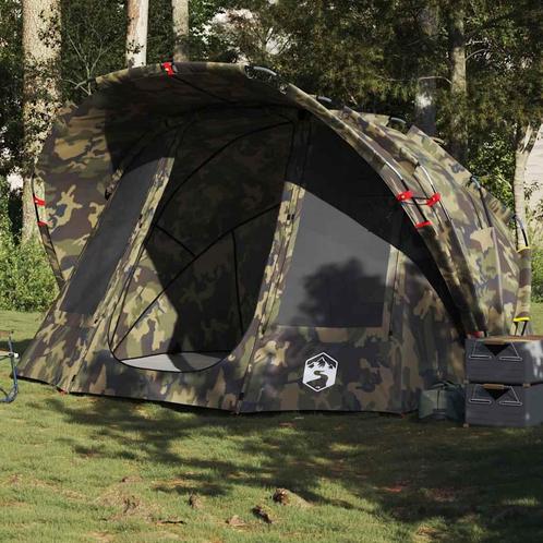 vidaXL Vistent 5-persoons waterdicht camouflage, Caravans en Kamperen, Tenten, Nieuw, tot en met 2, Verzenden