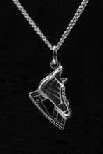 Zilveren Hockey schaats ketting hanger, Verzenden, Nieuw