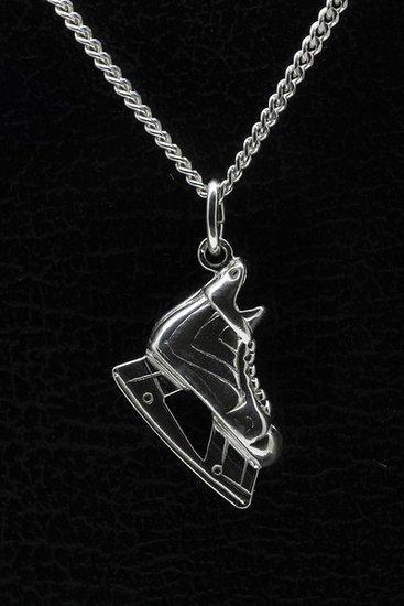 Zilveren Hockey schaats ketting hanger, Sieraden, Tassen en Uiterlijk, Kettinghangers, Verzenden