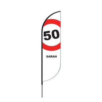 Proflag Beachflag Convex S-60 x 240 cm - Sarah - Vlag Los beschikbaar voor biedingen