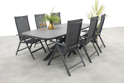 Hartman Napoli/Soreno deens ovale verstelbare tuinset, Tuin en Terras, Tuinsets en Loungesets, Tuinset, Nieuw, Overige materialen