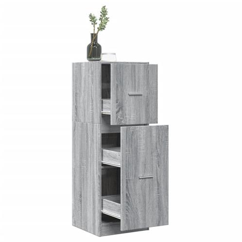 vidaXL Apothekerskast 40x41x118 cm bewerkt hout grijs sonoma, Huis en Inrichting, Kasten | Overige, Nieuw, Verzenden
