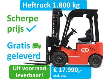 Compacte 1800 kg heftruck uit voorraad, 5 jr garantie accu! beschikbaar voor biedingen