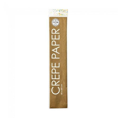 Crepe Papier Goud 50cm 2,5m, Hobby en Vrije tijd, Feestartikelen, Nieuw, Verzenden