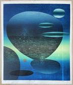 Clouds - originele houtsnede, met de hand gesigneerd en