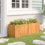 vidaXL Plantenbak verhoogd 150x50x50 cm massief teakhout, 100 cm of meer, Verzenden, Nieuw, Hout
