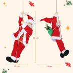 Kerstman 60 Cm Zingend En Klimmend Kerstman Met Cadeau Touw, Diversen, Kerst, Verzenden, Nieuw