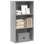 vidaXL Boekenkast 60x30x114 cm bewerkt hout grijs sonoma, Huis en Inrichting, Kasten | Boekenkasten, Minder dan 50 cm, Verzenden