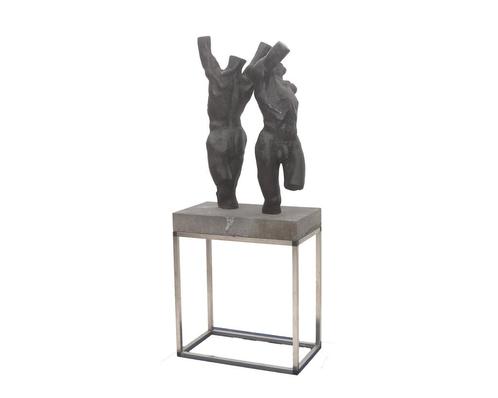 Beeld getiteld Sybren, twee dansende torsen, Wim Korink, Antiek en Kunst, Antiek | Koper en Brons