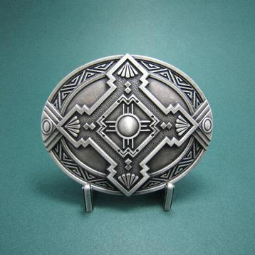 silver plated classic oval celtic cross belt buckle/gesp beschikbaar voor biedingen