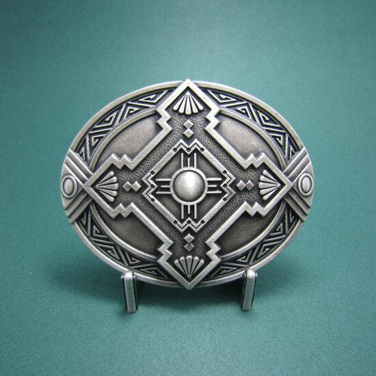 silver plated classic oval celtic cross belt buckle/gesp, Kleding | Heren, Riemen en Ceinturen, Verzenden